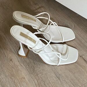 Billini white sandal heels